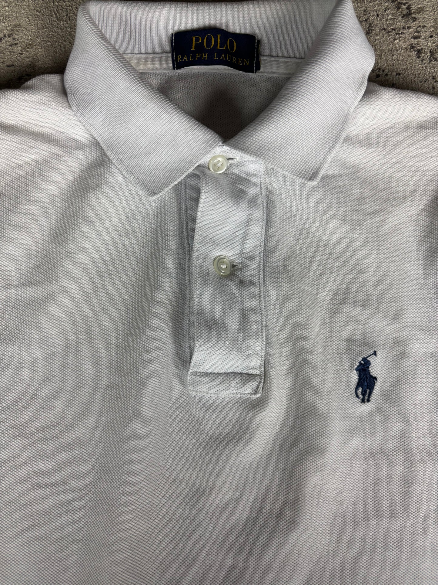 RALPH LAUREN POLO SHIRT WHITE (S)