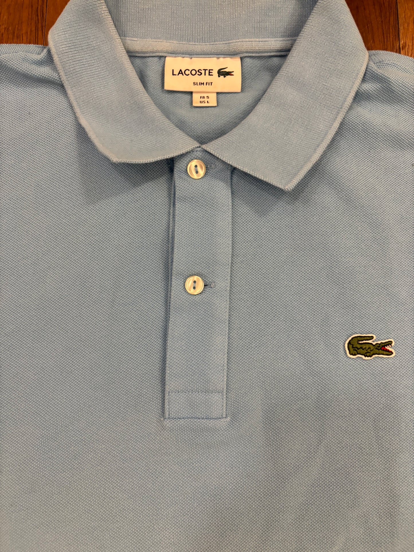 LACOSTE POLO SHIRT BABYBLUE (L)