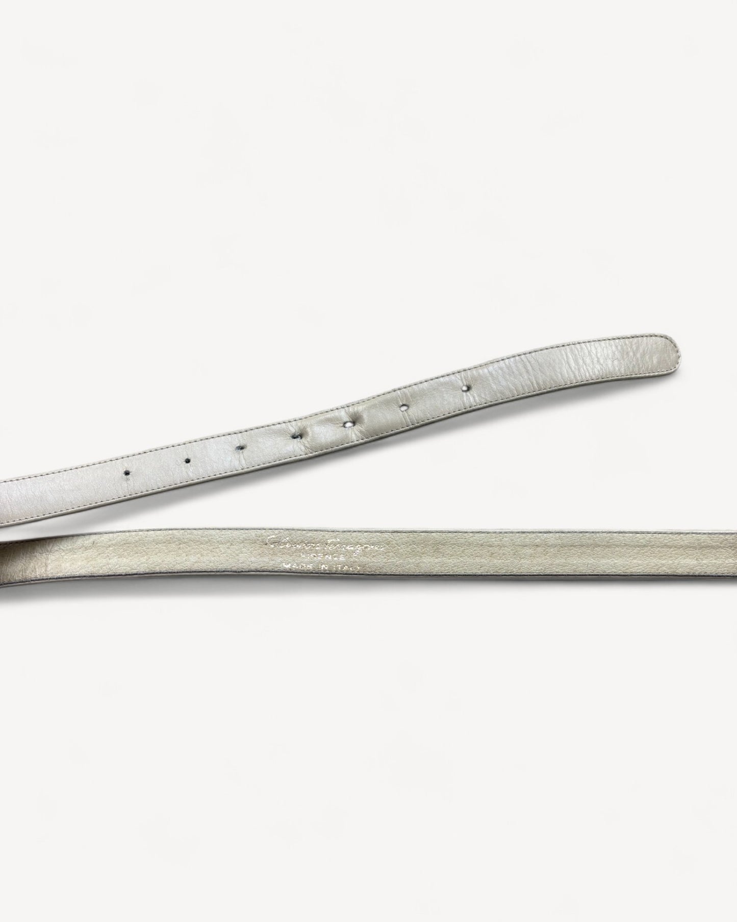 FERRAGAMO WHITE BELT