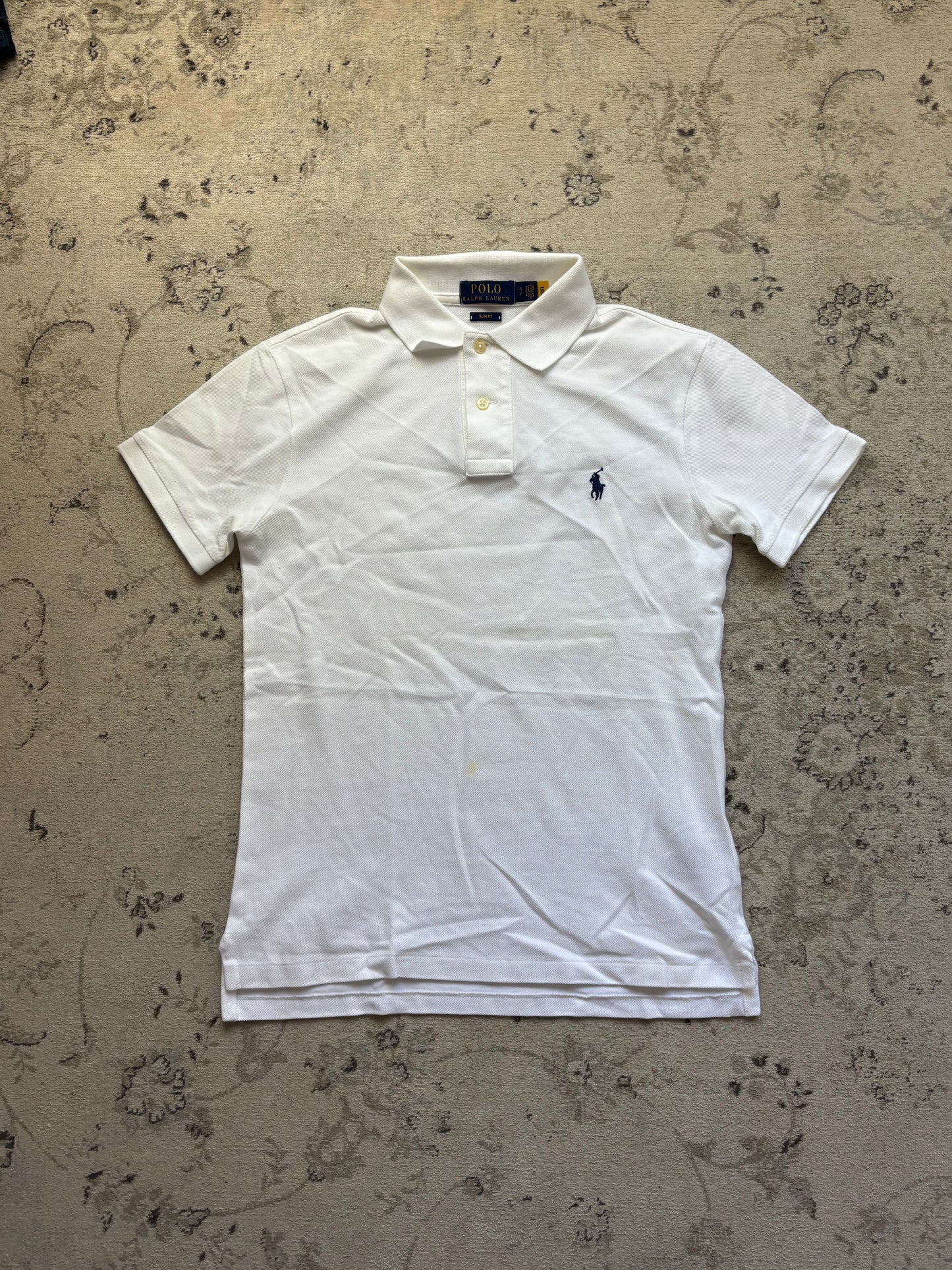 RALPH LAUREN POLO SHIRT WHITE (S)