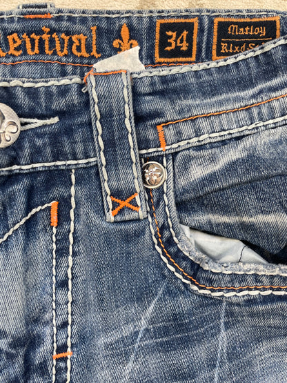 ROCK REVIVAL JEANS W34 L32 #RR14