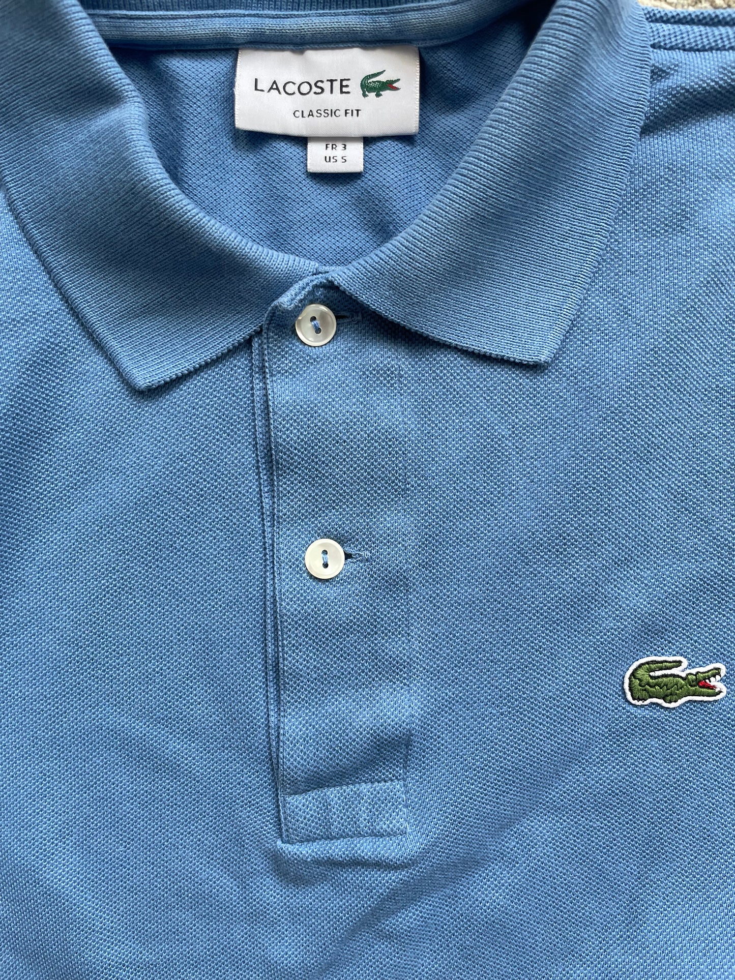 LACOSTE POLO SHIRT BLUE (S)