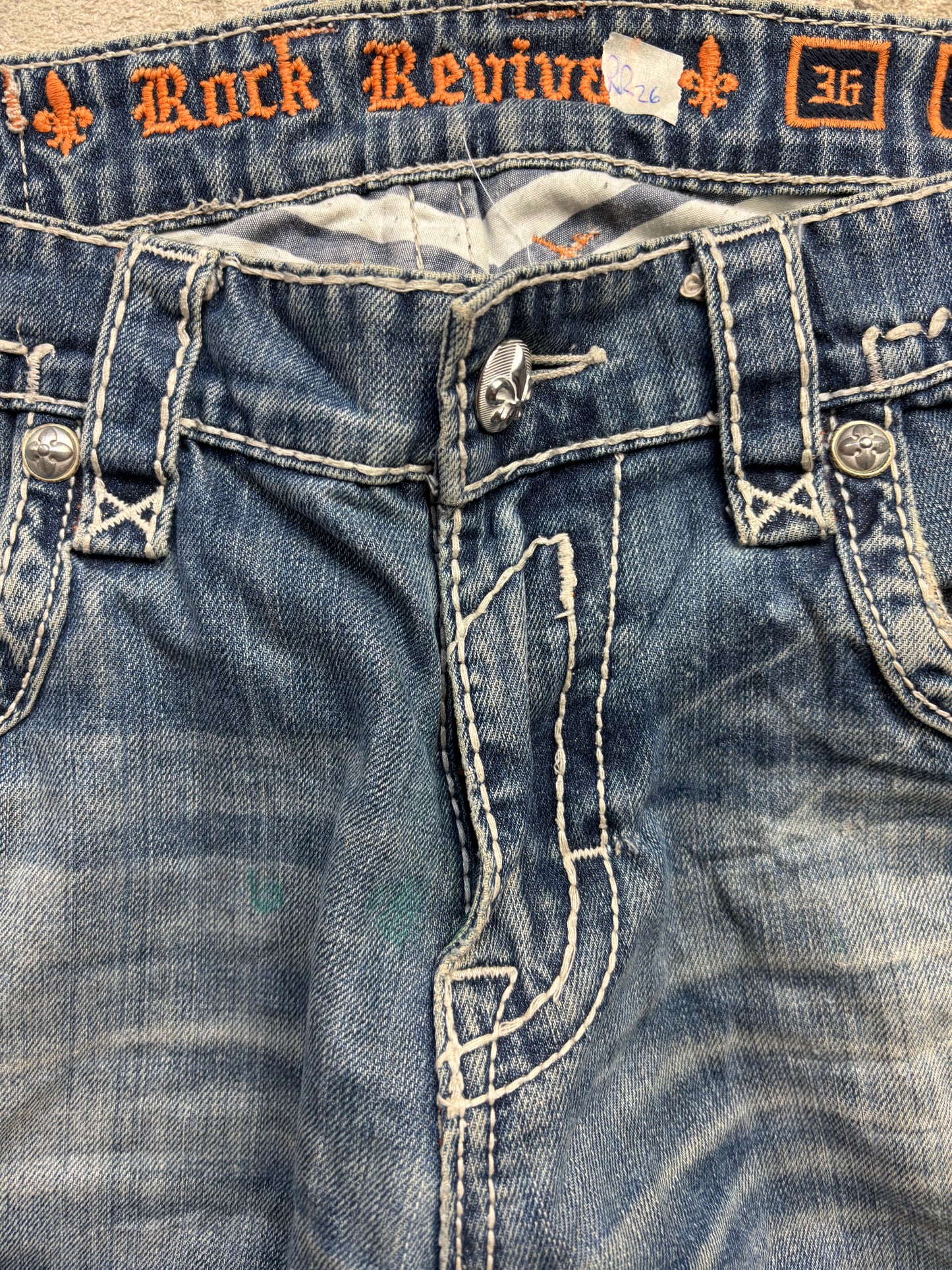 ROCK REVIVAL JEANS W36 L32 #RR26