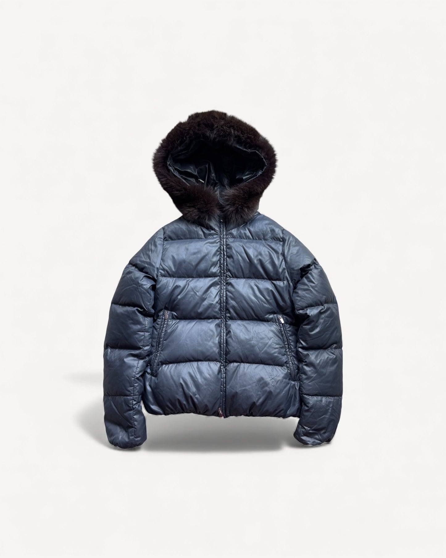 DUVETICA NAVY WOMEN PUFFER JACKET (M)
