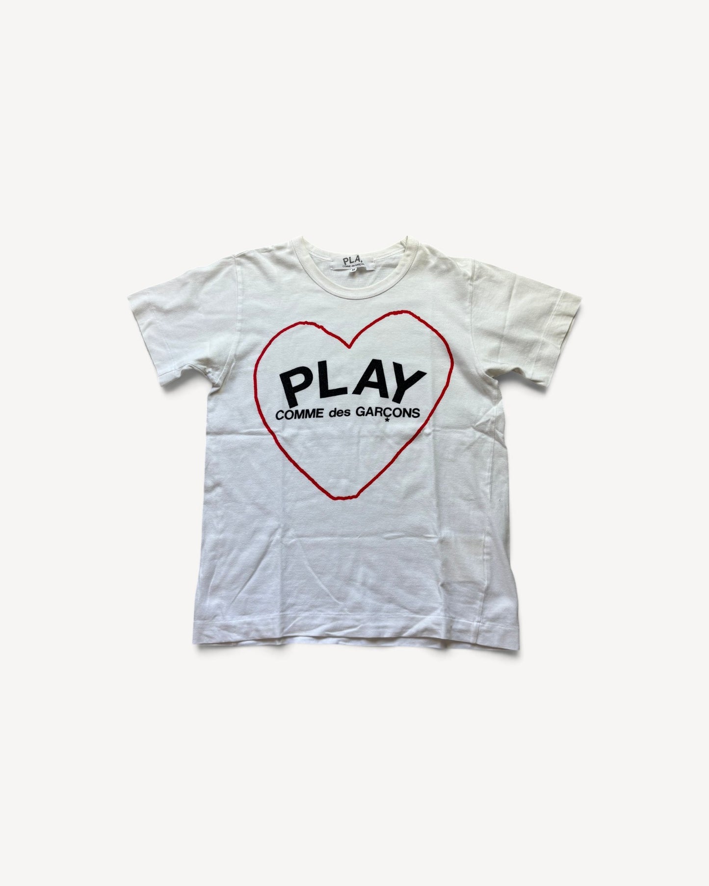 CDG PLAY WHITE T-SHIRT (S)