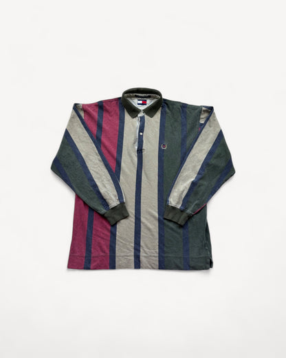 HILFIGER LONGSL. POLO SHIRT STRIPED (L)