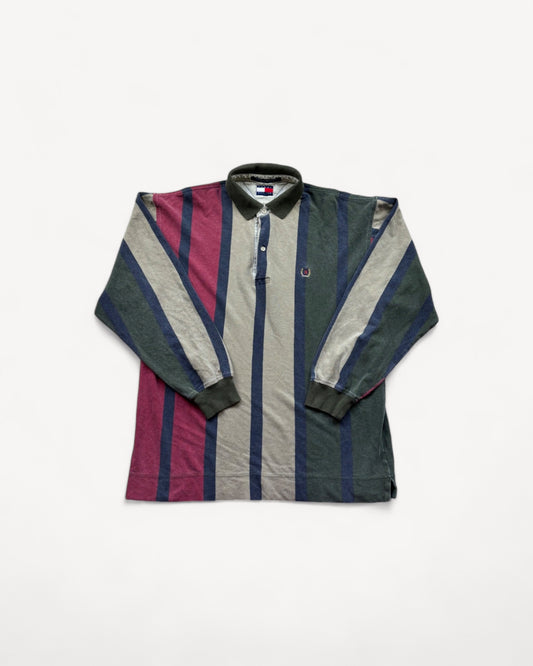 HILFIGER LONGSL. POLO SHIRT STRIPED (L)