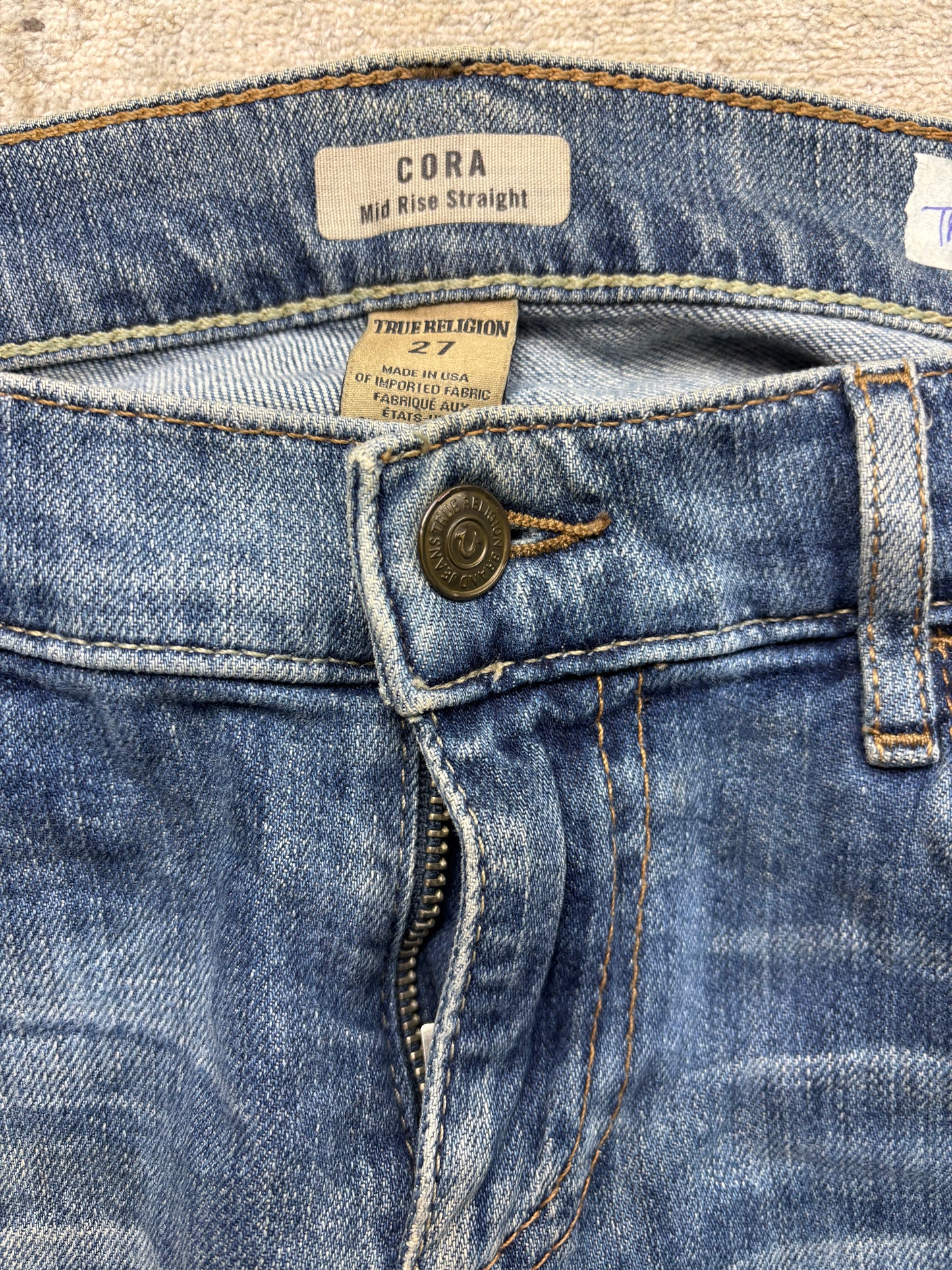 TRUE RELIGION JEANS W27 L32 #TR16