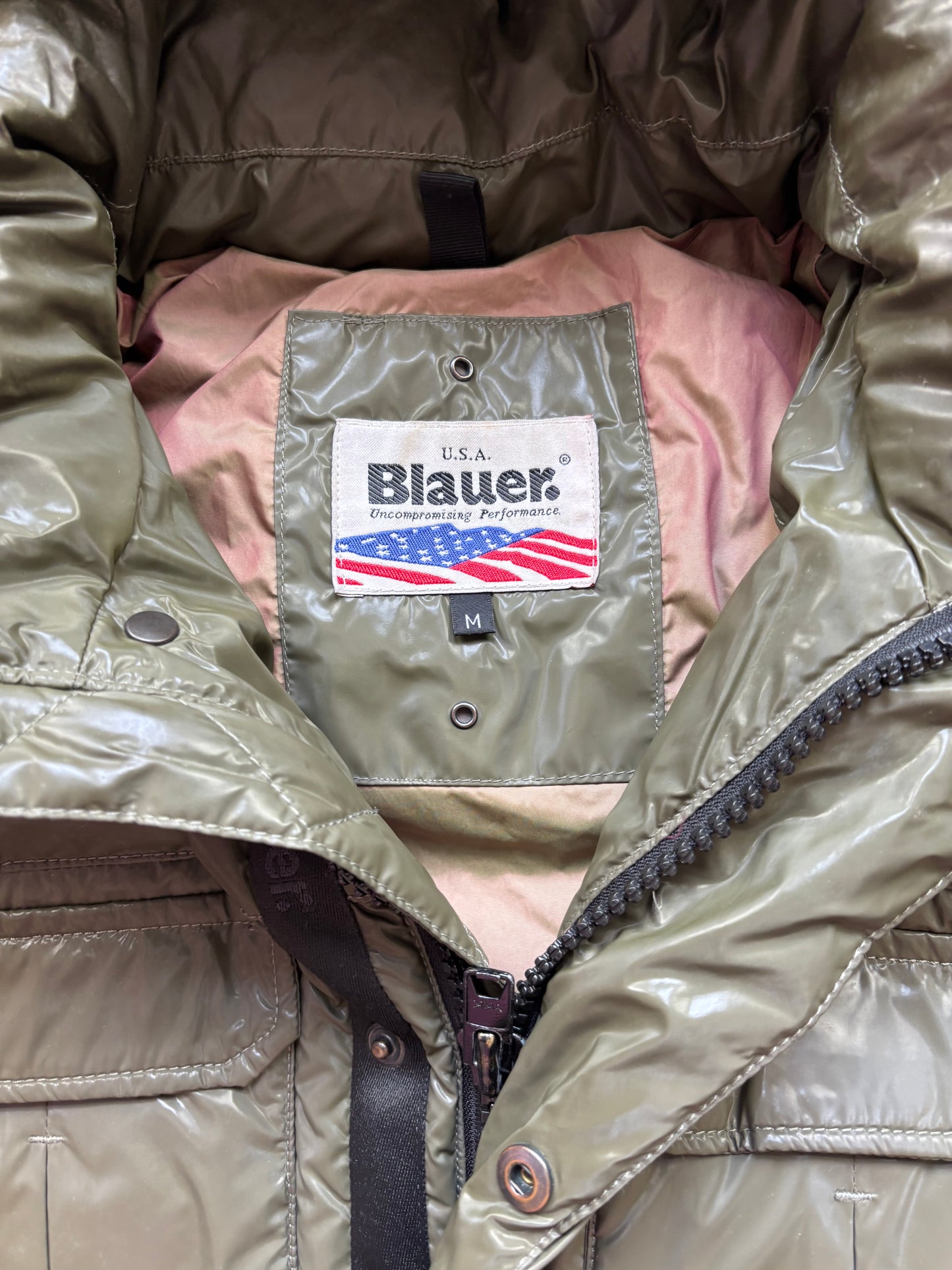 BLAUER KAHKI PUFFER JACKET (M)