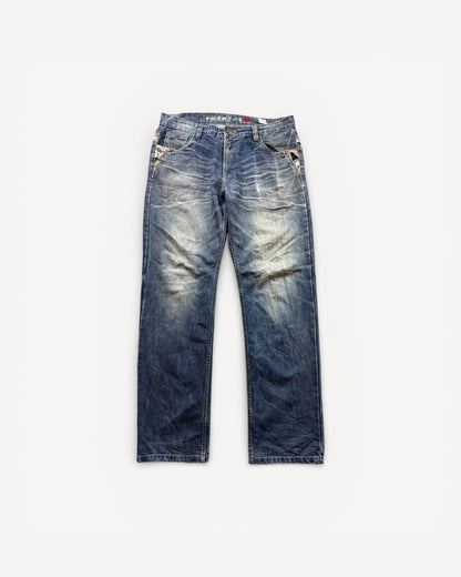 JAPANESE EMBROIDERED DENIM W36 L34 #JAP17