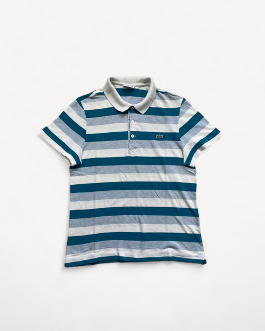 LACOSTE POLO SHIRT BLUE STRIPED (S)