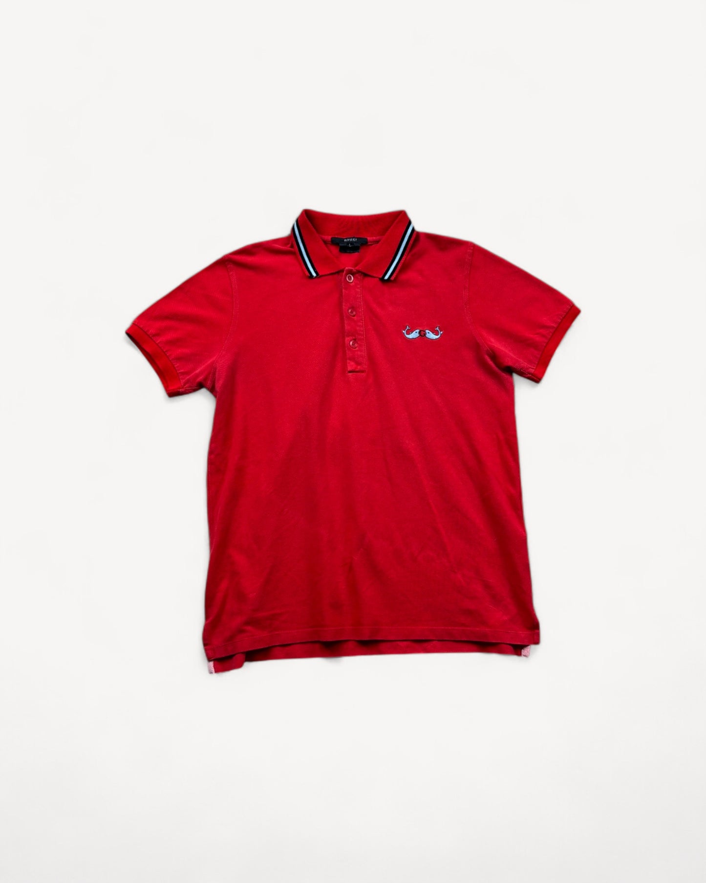 GUCCI RED POLO SHIRT (L)