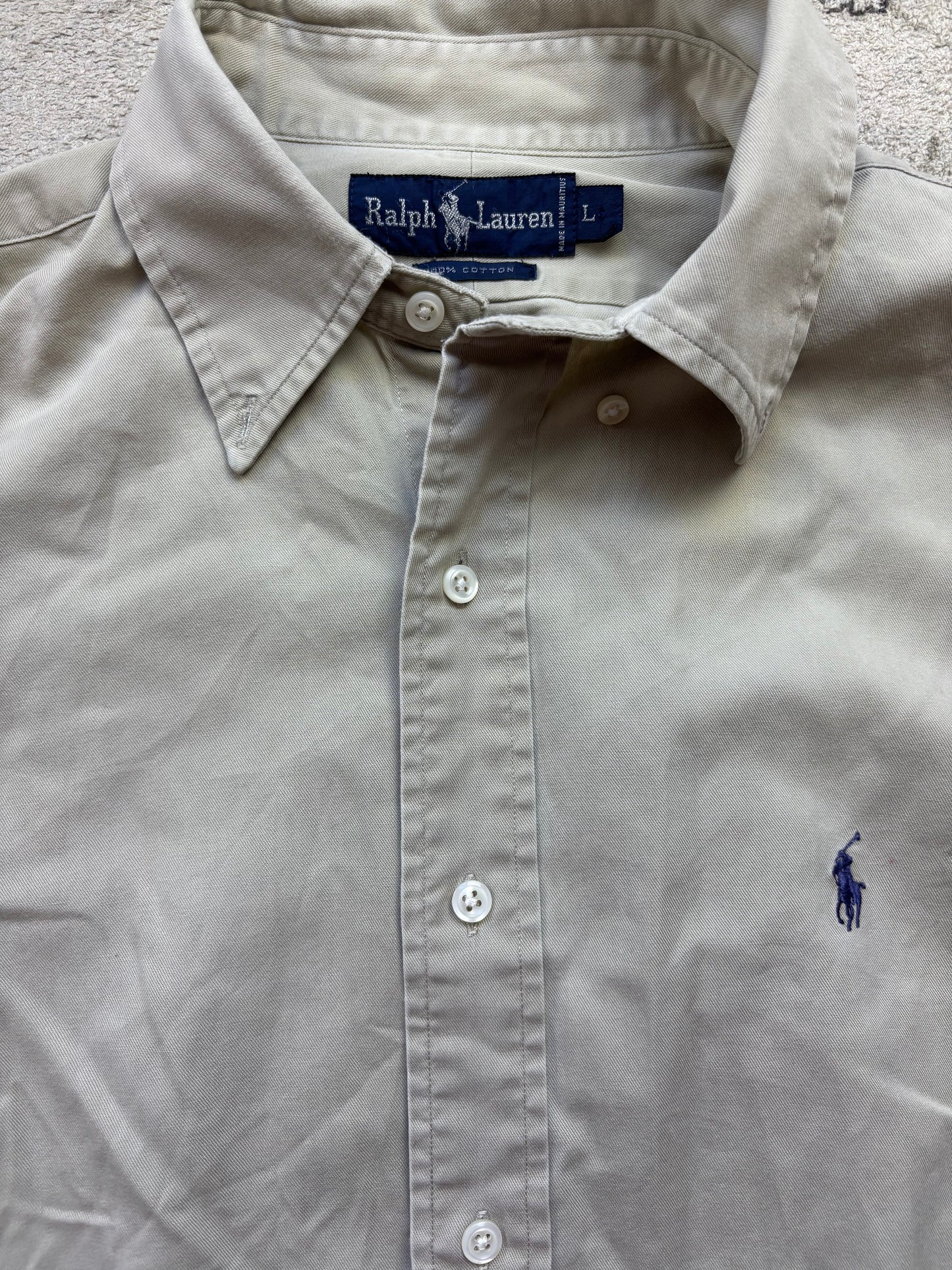 RALPH LAUREN SHIRT BEIGE (L)
