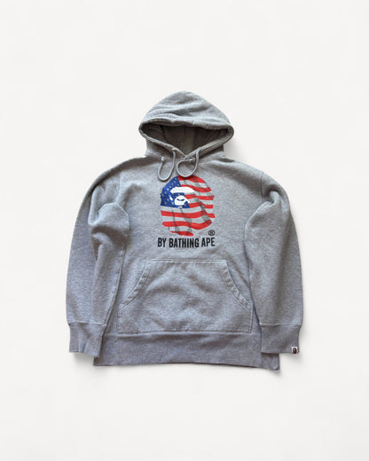 BAPE GREY USA HOODIE (M)