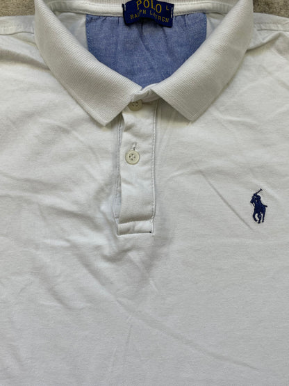 RALPH LAUREN POLO SHIRT WHITE (M)