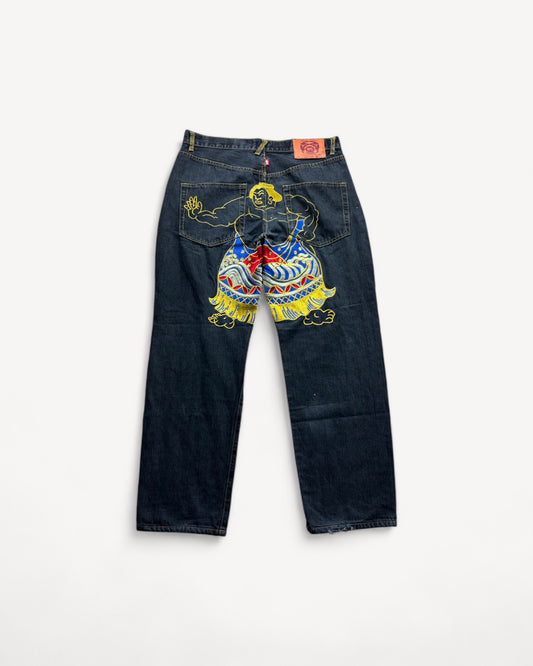 RMC EMBROIDERED DENIM W36 L32 #JAP9