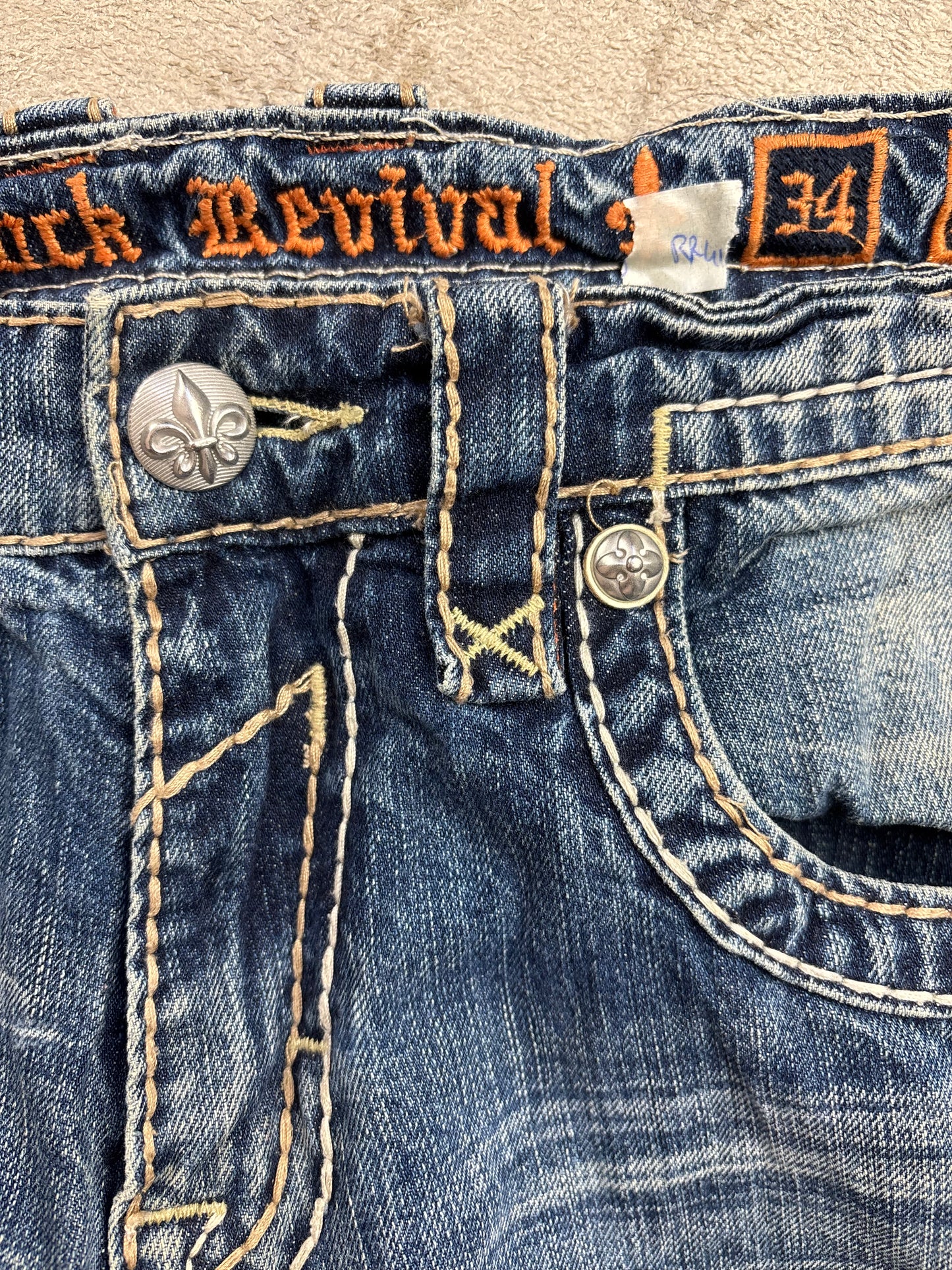 ROCK REVIVAL JEANS W34 L32 #RR41