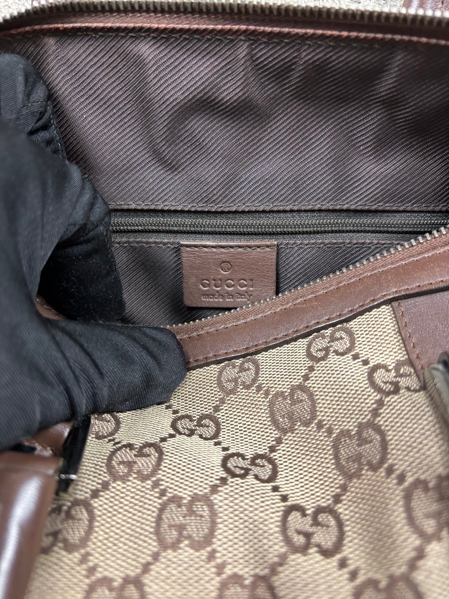 GUCCI MONOGRAM MINI BOSTON BAG
