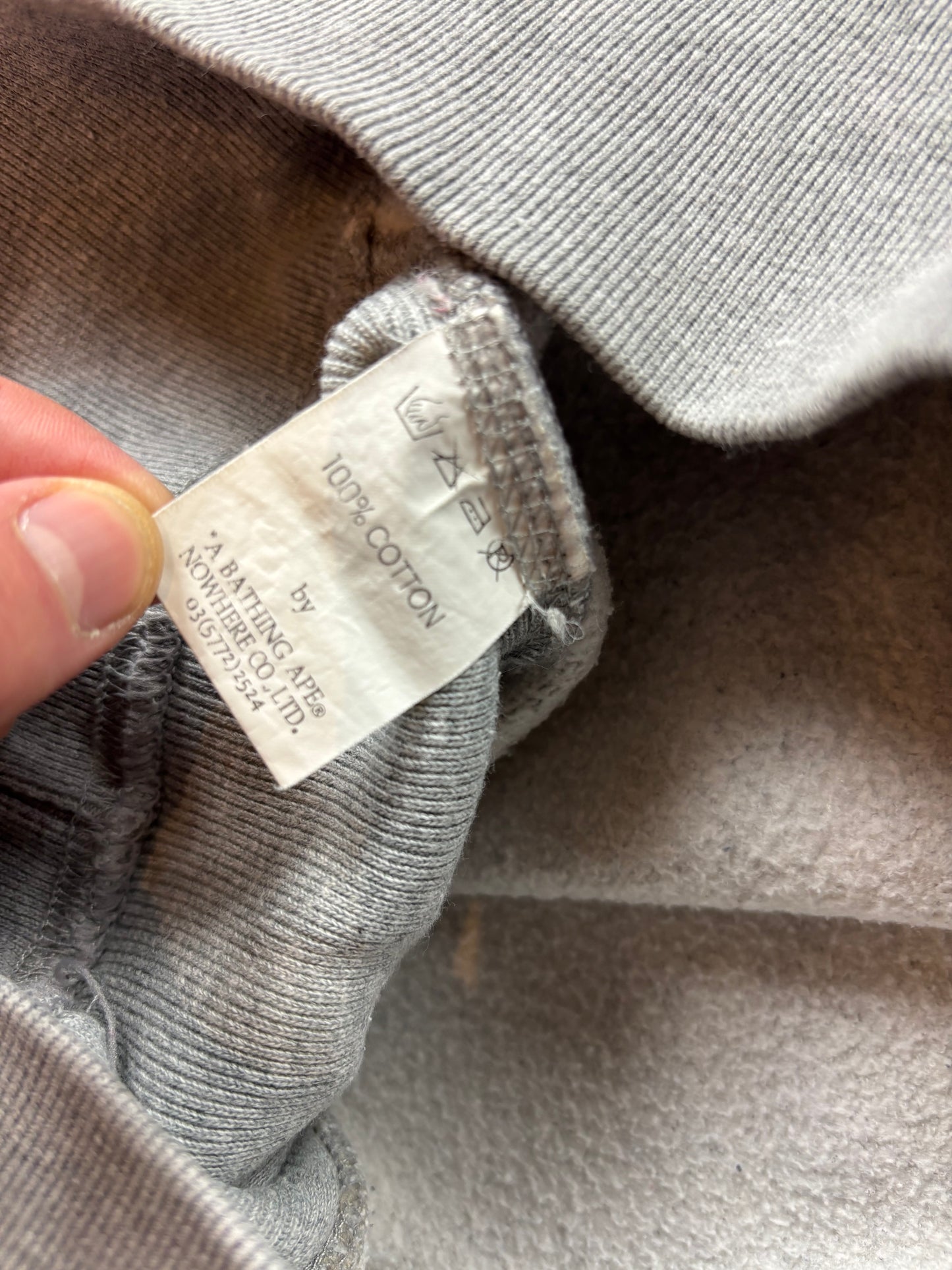 BAPE GREY HOODIE (L)