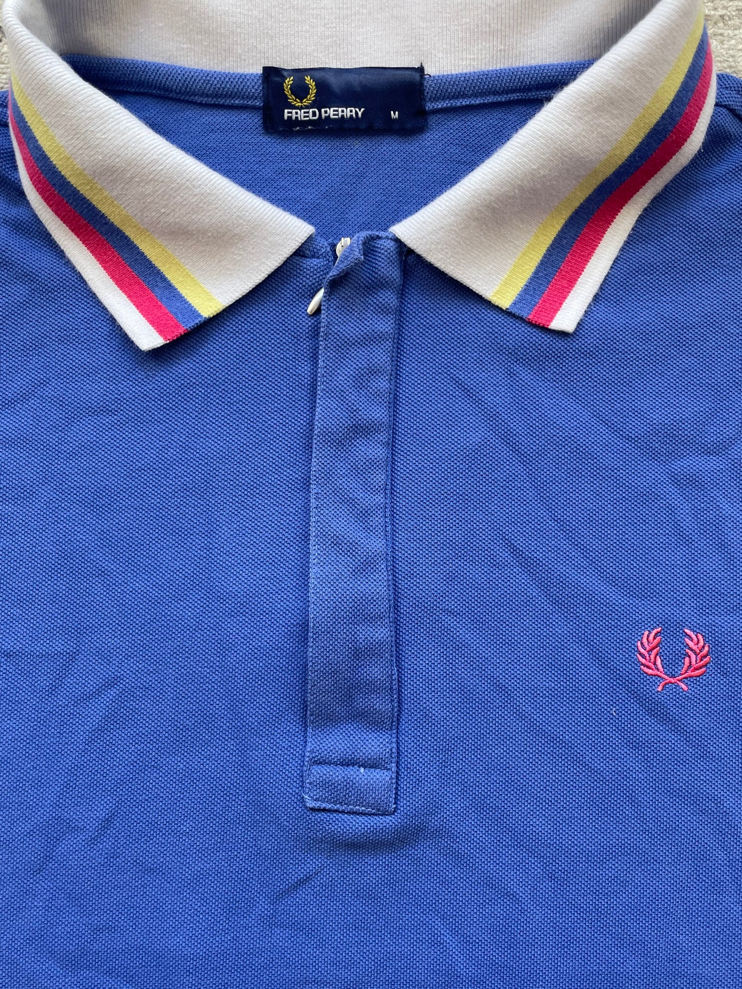 FRED PERRY POLO SHIRT BLUE (M)