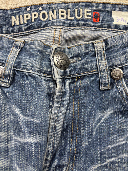 JAPANESE EMBROIDERED DENIM W32 L32 #JAP4