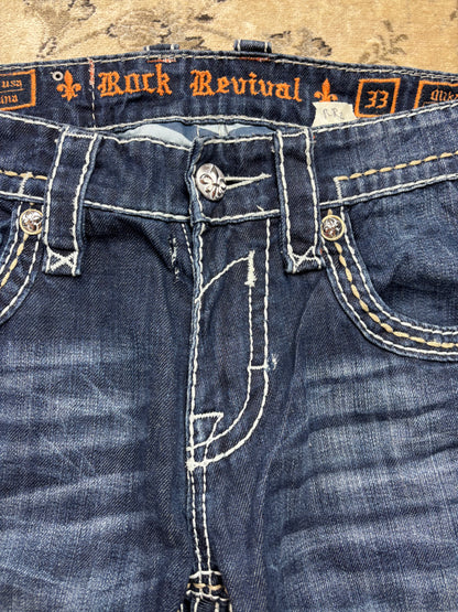 ROCK REVIVAL JEANS W33 L32 #RR2