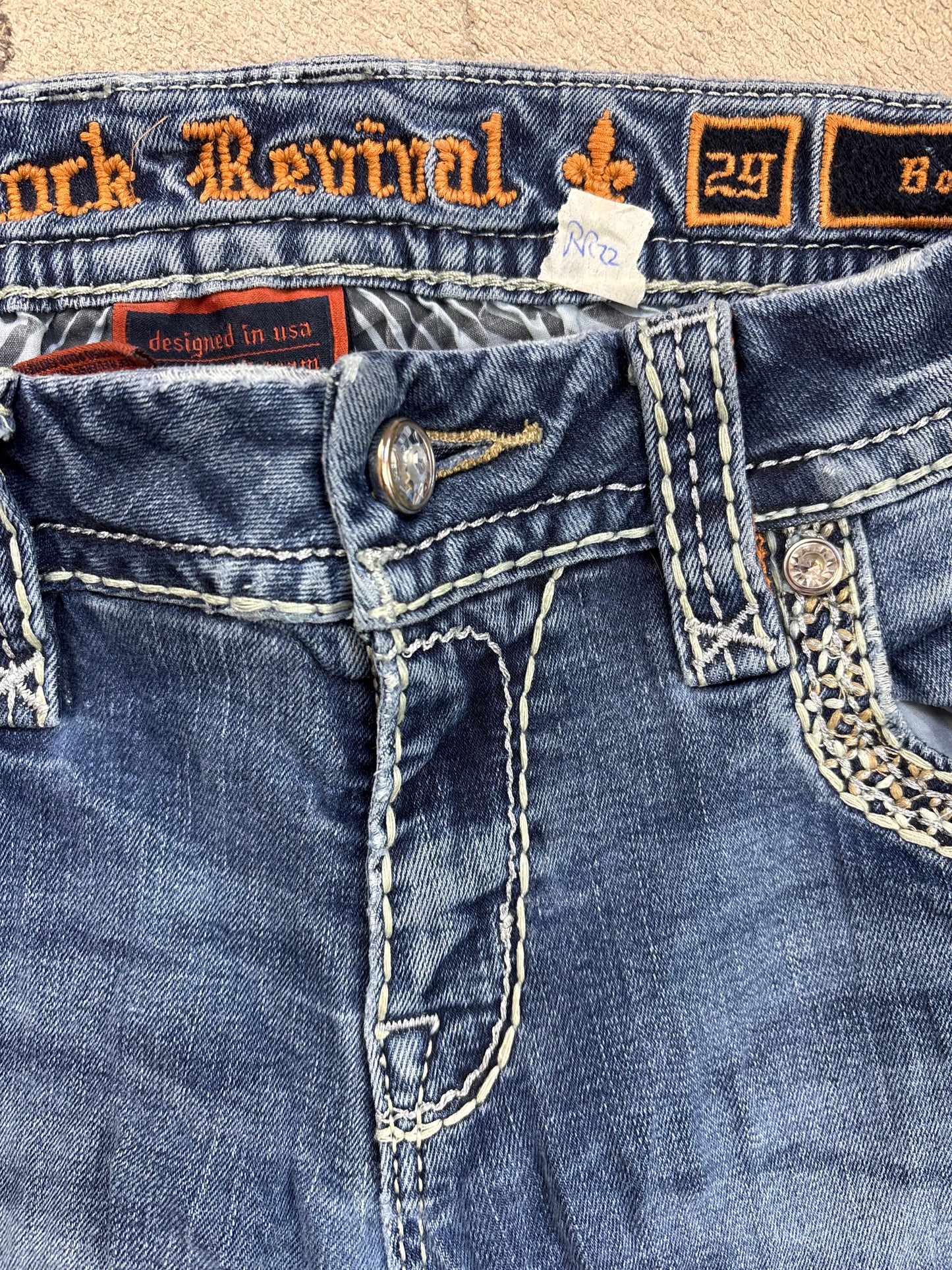 ROCK REVIVAL JEANS W29 L32 #RR22