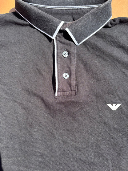 ARMANI BLACK POLO SHIRT (L)