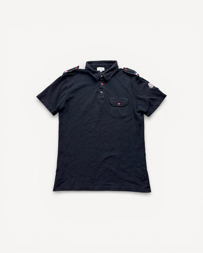 MONCLER BLACK POLO SHIRT (M)