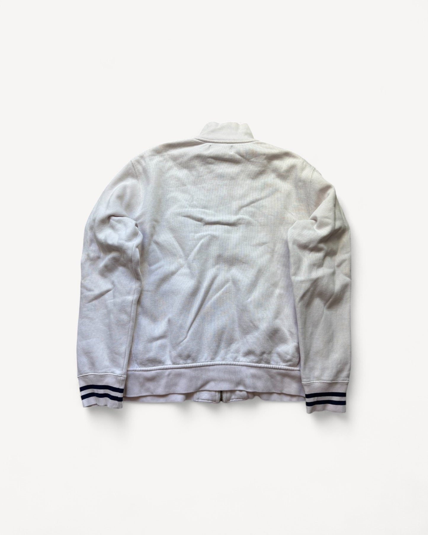 RALPH LAUREN WHITE ZIP UP HOODIE (L)