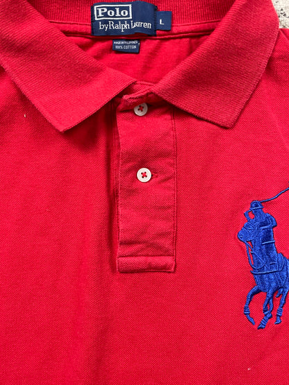 RALPH LAUREN POLO SHIRT RED (L)