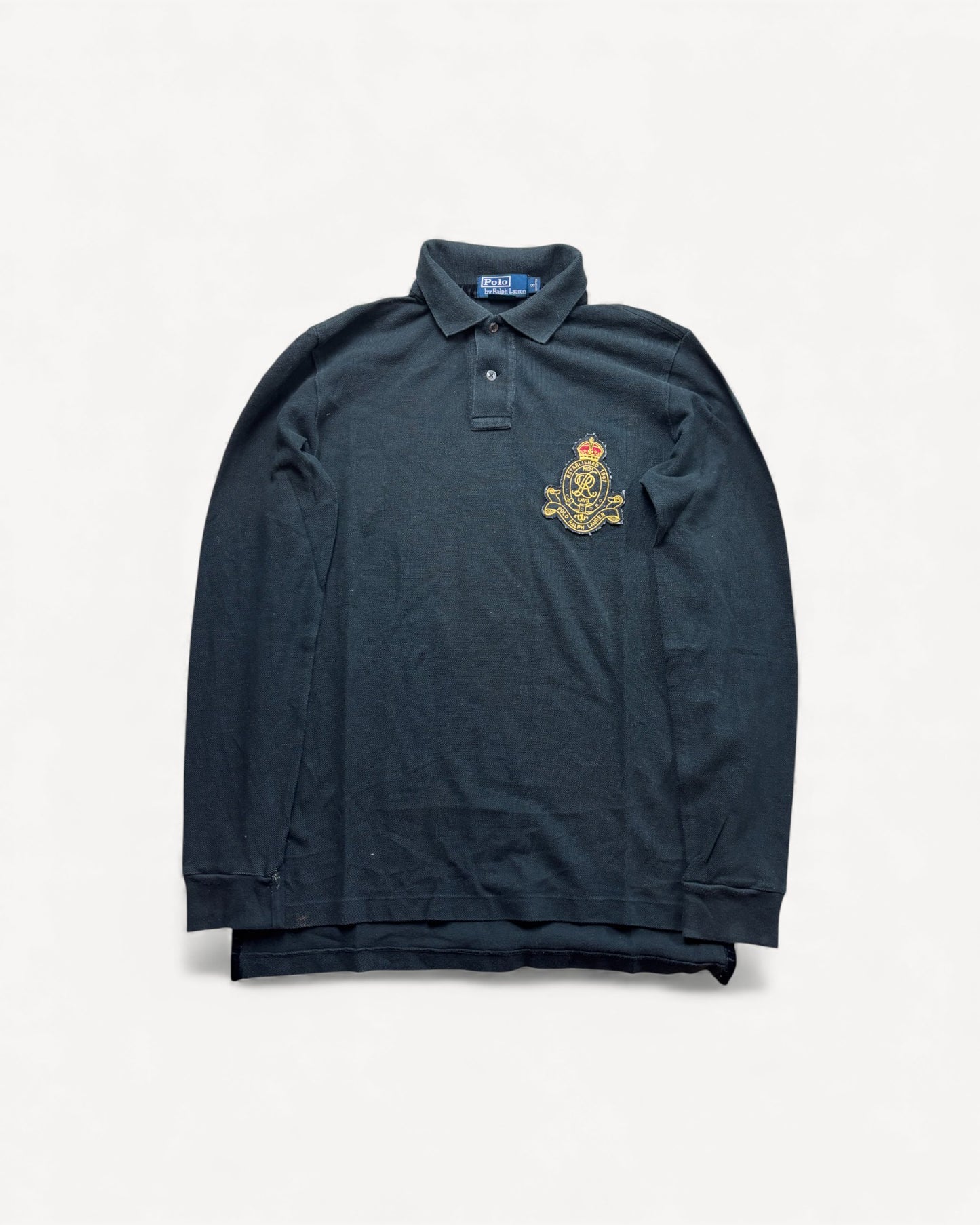 RALPH LAUREN LONGSL. POLO SHIRT BLACK (S)