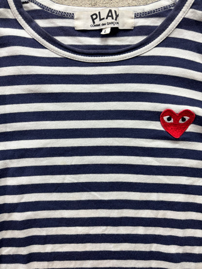 CDG PLAY STRIPED LONGSLEEVE (S)