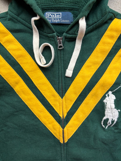 RALPH LAUREN GREEN ZIP UP HOODIE (S)