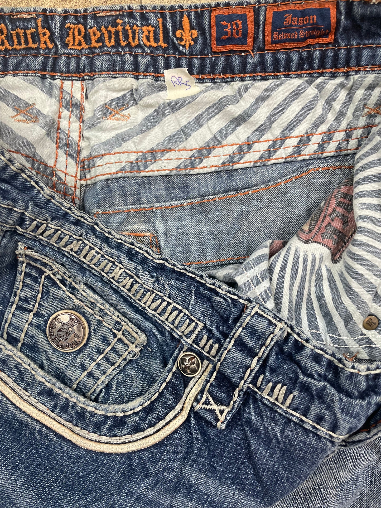 ROCK REVIVAL JEANS W38 L34 #RR5