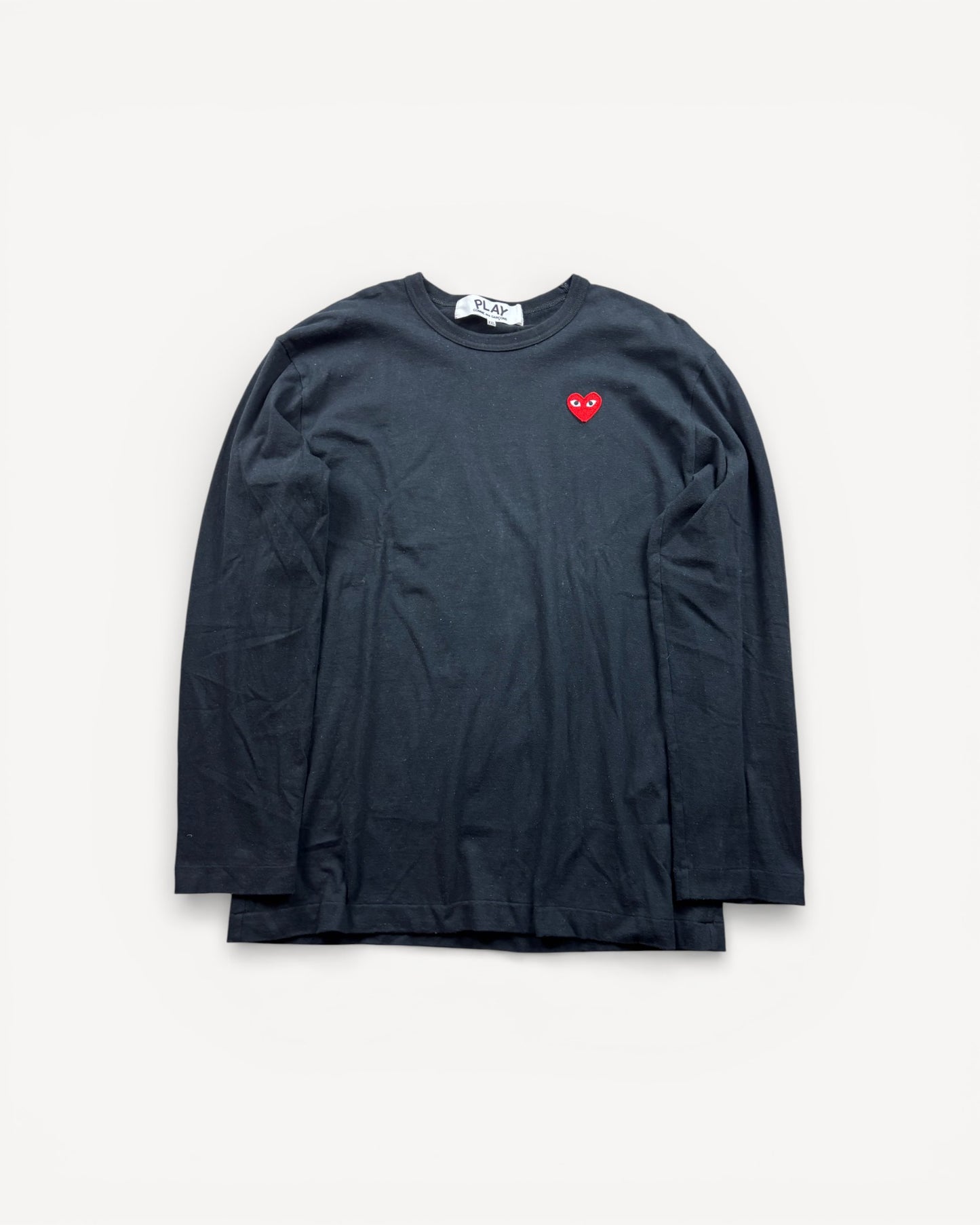 CDG PLAY BLACK LONGSLEEVE (XL)