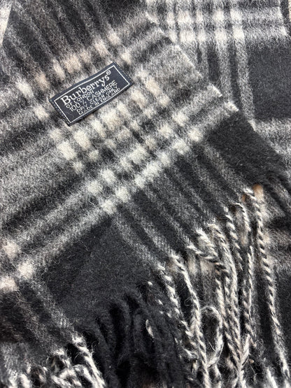 BURBERRY NOVACHECK CASHMERE SCARF BLACK