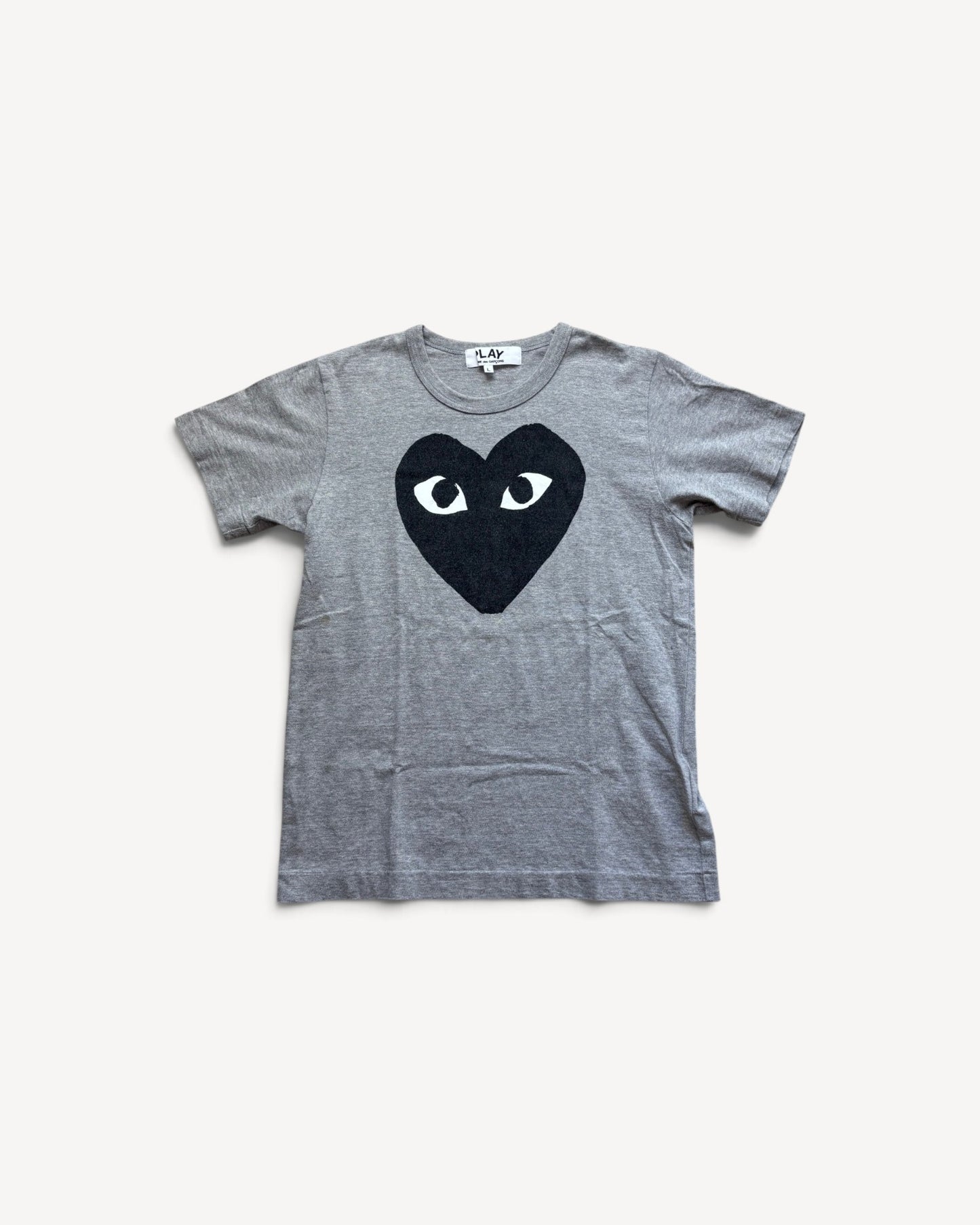 CDG PLAY GREY T-SHIRT (S)