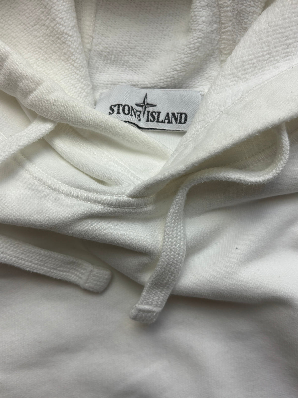 STONE ISLAND WHITE HOODIE (L)