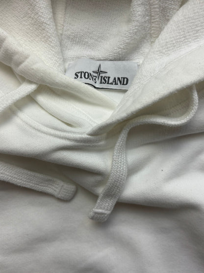 STONE ISLAND WHITE HOODIE (L)