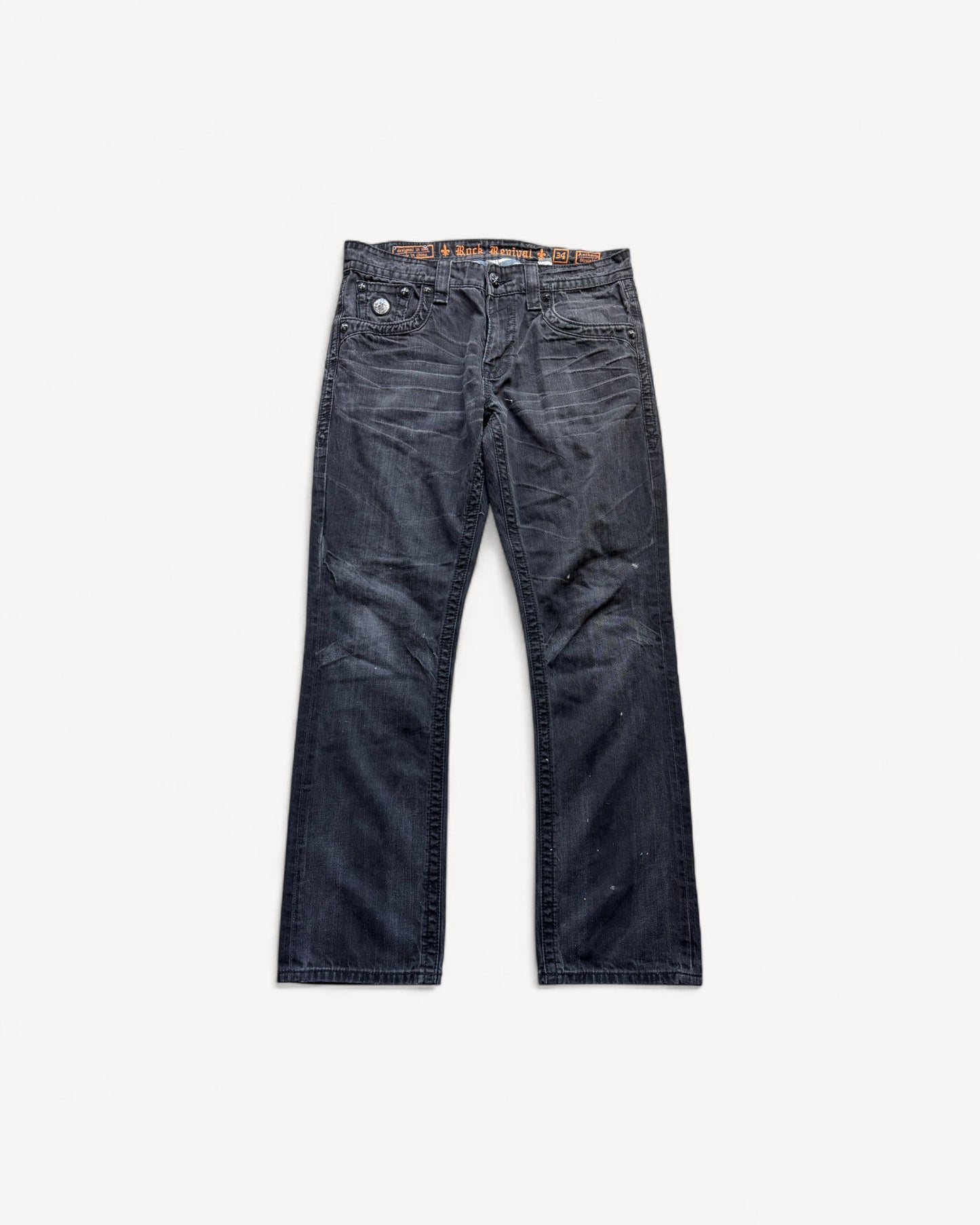 ROCK REVIVAL JEANS W34 L34 #RR24