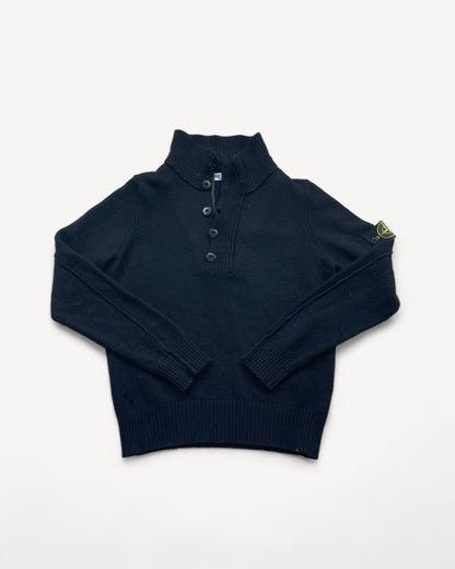 STONE ISLAND QUARTER ZIP UP KNIT (S)