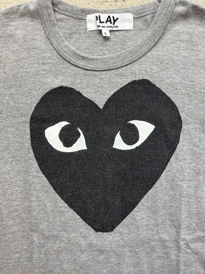 CDG PLAY GREY T-SHIRT (S)