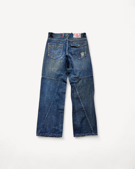 JAPANESE EMBROIDERED DENIM W32 L32 #JAP8