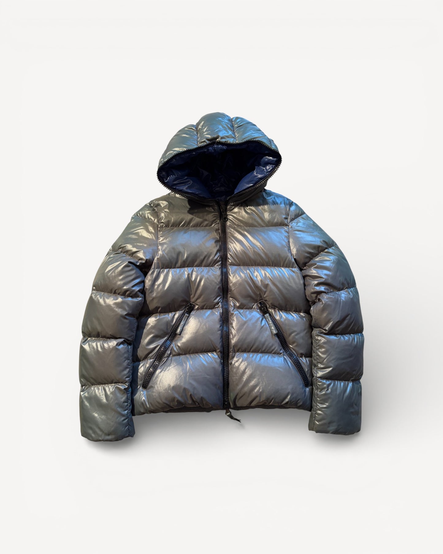 DUVETICA GREY PUFFER JACKET (S)