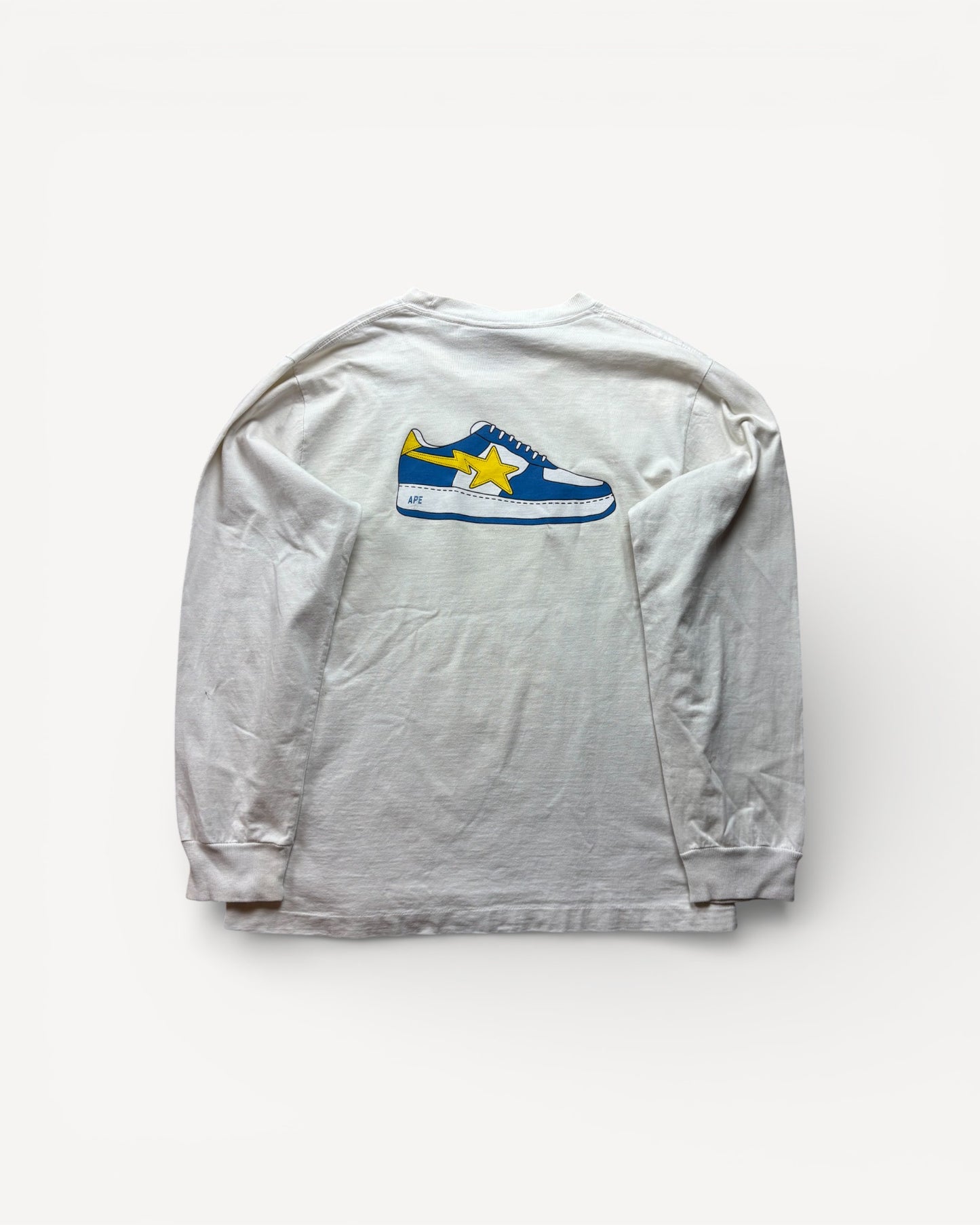 BAPE WHITE LONGSLEEVE (M)