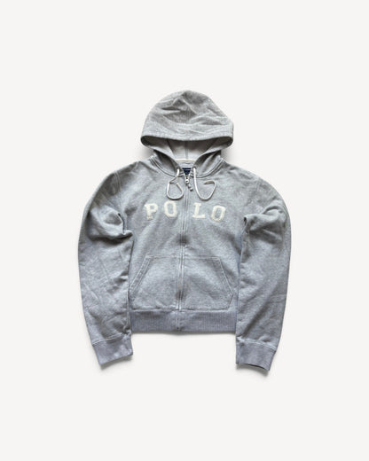 RALPH LAUREN GREY ZIP UP HOODIE (S)