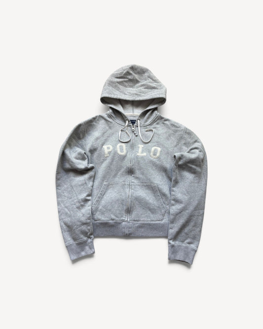 RALPH LAUREN GREY ZIP UP HOODIE (S)