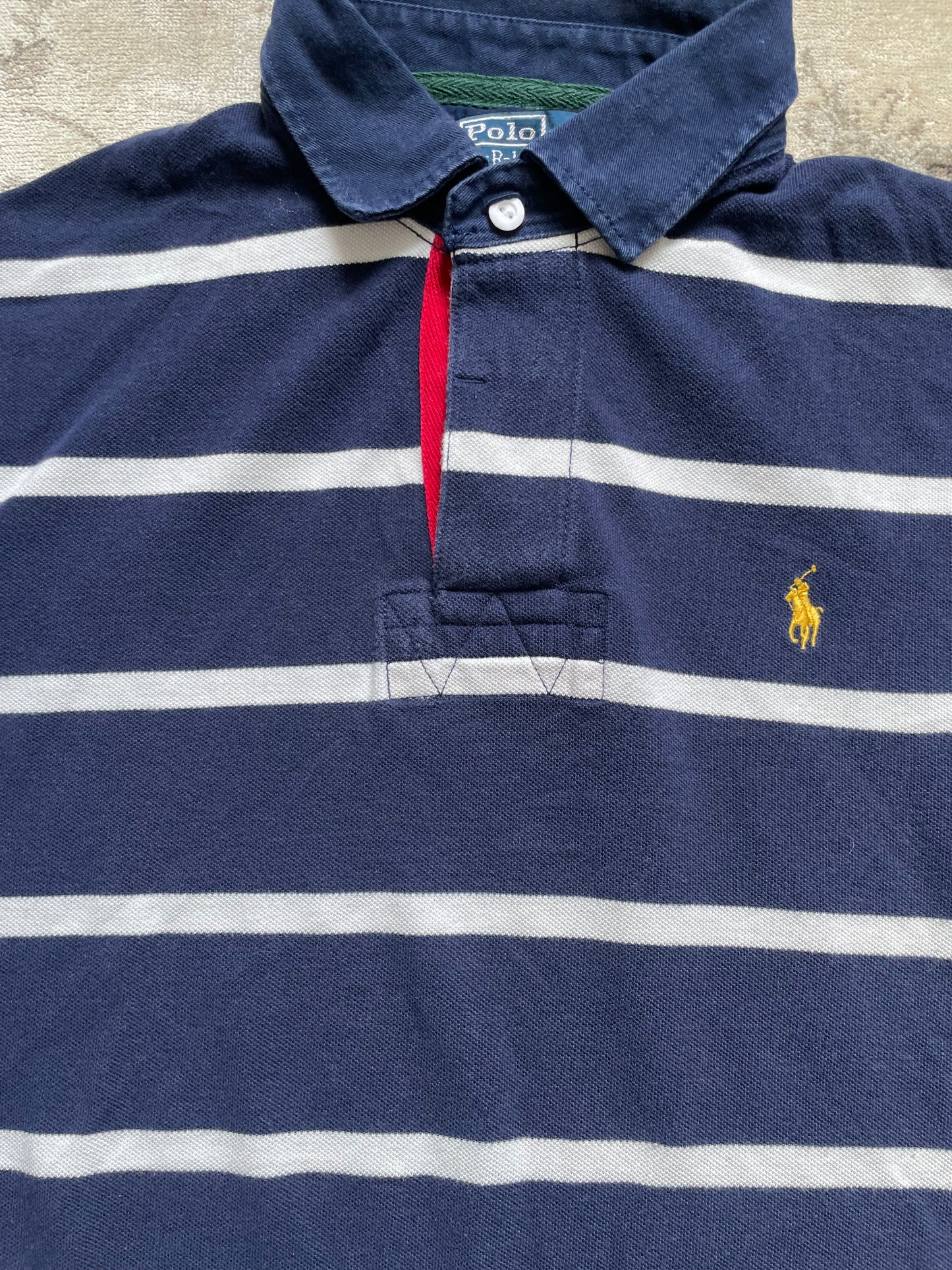 RALPH LAUREN POLO SHIRT STRIPED (L)