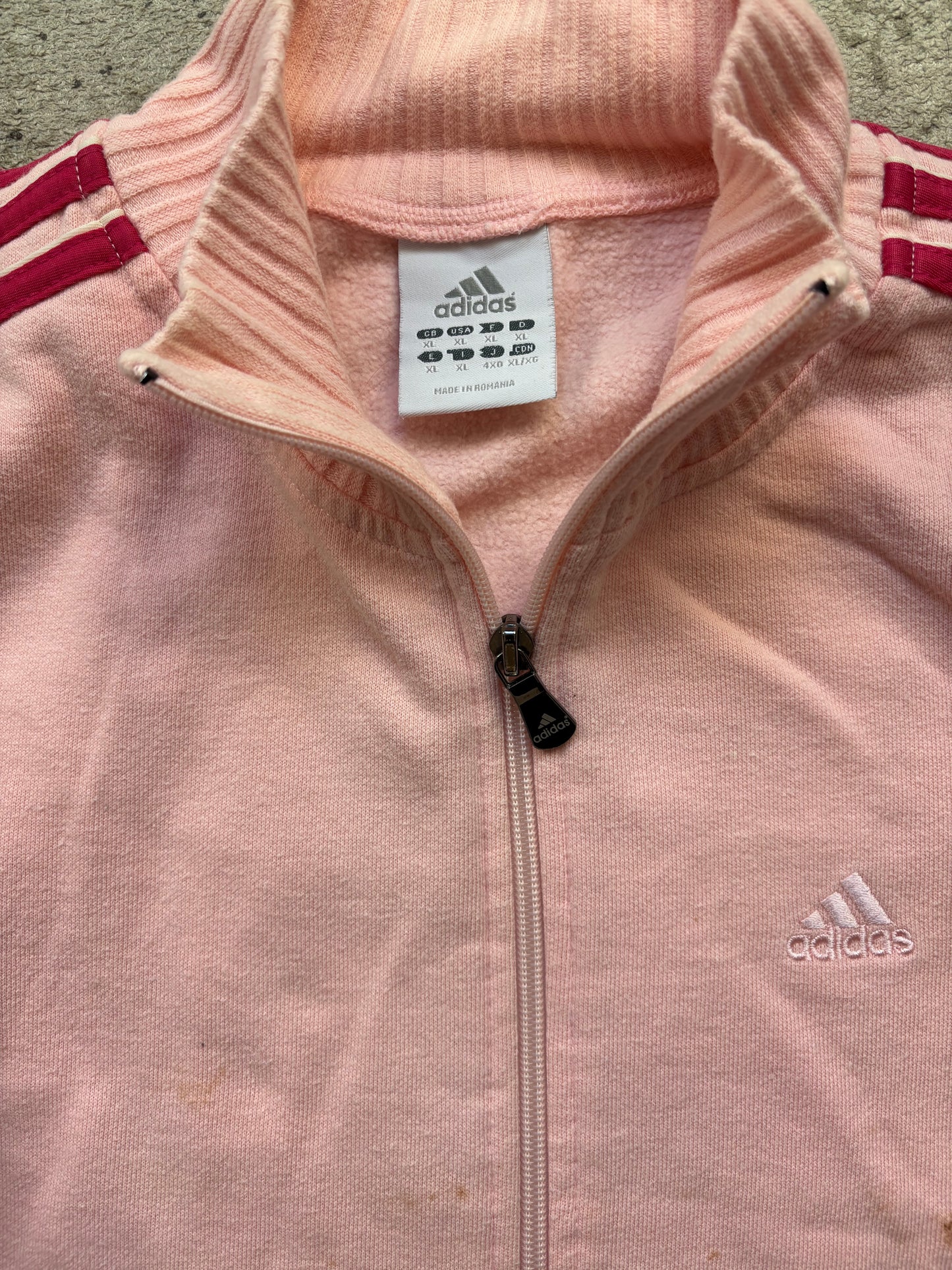 ADIDAS PINK ZIP UP VEST (S)